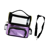 Maxbell Makeup Case Transparent Waterproof Make up Organizer for Women Makeup Artist violet