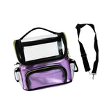 Maxbell Makeup Case Transparent Waterproof Make up Organizer for Women Makeup Artist violet