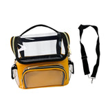 Maxbell Makeup Case Transparent Waterproof Make up Organizer for Women Makeup Artist orange