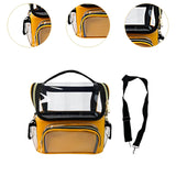 Maxbell Makeup Case Transparent Waterproof Make up Organizer for Women Makeup Artist orange