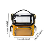 Maxbell Makeup Case Transparent Waterproof Make up Organizer for Women Makeup Artist orange