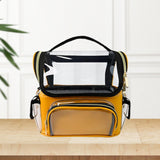 Maxbell Makeup Case Transparent Waterproof Make up Organizer for Women Makeup Artist orange