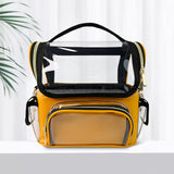 Maxbell Makeup Case Transparent Waterproof Make up Organizer for Women Makeup Artist orange