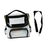 Maxbell Makeup Case Transparent Waterproof Make up Organizer for Women Makeup Artist white