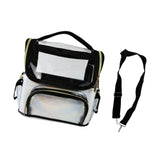 Maxbell Makeup Case Transparent Waterproof Make up Organizer for Women Makeup Artist white