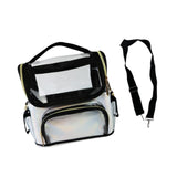 Maxbell Makeup Case Transparent Waterproof Make up Organizer for Women Makeup Artist white