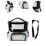 Maxbell Makeup Case Transparent Waterproof Make up Organizer for Women Makeup Artist white