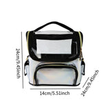 Maxbell Makeup Case Transparent Waterproof Make up Organizer for Women Makeup Artist white