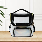 Maxbell Makeup Case Transparent Waterproof Make up Organizer for Women Makeup Artist white