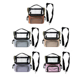 Maxbell Makeup Brush Bag Makeup Artist Must Haves Clear Makeup Brush Holder for Girl coffee