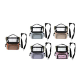 Maxbell Makeup Brush Bag Makeup Artist Must Haves Clear Makeup Brush Holder for Girl coffee