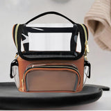 Maxbell Makeup Brush Bag Makeup Artist Must Haves Clear Makeup Brush Holder for Girl coffee