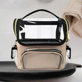 Maxbell Makeup Brush Bag Makeup Artist Must Haves Clear Makeup Brush Holder for Girl apricot