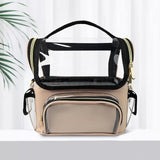 Maxbell Makeup Brush Bag Makeup Artist Must Haves Clear Makeup Brush Holder for Girl apricot