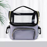 Maxbell Makeup Brush Bag Makeup Artist Must Haves Clear Makeup Brush Holder for Girl violet