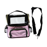 Maxbell Makeup Brush Bag Makeup Artist Must Haves Clear Makeup Brush Holder for Girl pink