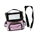 Maxbell Makeup Brush Bag Makeup Artist Must Haves Clear Makeup Brush Holder for Girl pink