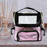 Maxbell Makeup Brush Bag Makeup Artist Must Haves Clear Makeup Brush Holder for Girl pink