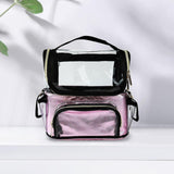 Maxbell Makeup Brush Bag Makeup Artist Must Haves Clear Makeup Brush Holder for Girl pink