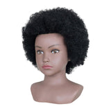 African Mannequin Head Weave Wig Display Model Head for Practice Hairdresser Girls