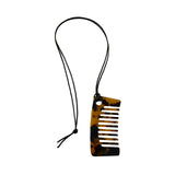 Maxbell Comb Necklace Unique Trendy Long Sweater Necklace for Girlfriend Women Girls Square Leopard print