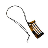 Maxbell Comb Necklace Unique Trendy Long Sweater Necklace for Girlfriend Women Girls Square Leopard print