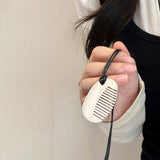 Maxbell Comb Necklace Unique Trendy Long Sweater Necklace for Girlfriend Women Girls Oval White