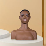 Female Mannequin Head with Shoulder Wig Head for Necklace Beauty Accessories