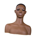 Female Mannequin Head with Shoulder Wig Head for Necklace Beauty Accessories