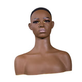 Female Mannequin Head with Shoulder Wig Head for Necklace Beauty Accessories