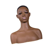 Female Mannequin Head with Shoulder Wig Head for Necklace Beauty Accessories