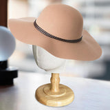 Mannequin Head Tabletop Hats Display Hat Display Rack for Salon Malls Retail wood