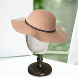 Mannequin Head Tabletop Hats Display Hat Display Rack for Salon Malls Retail dark brown