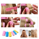 Maxbell 6Pcs Sponge Hair Styling Rollers Twist Tool for Thick Fine Thin Hair DIY