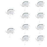 10 Pieces Hot Perm Machine Wire Hanging Box Solid Perm Gadget for Hair Salon 5.5x5cm White