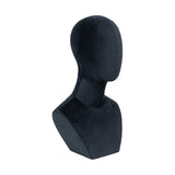 Wig Display Stand Businesses Scarves Retail Hair Prop Jewelry Mannequin Bust black