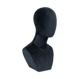 Wig Display Stand Businesses Scarves Retail Hair Prop Jewelry Mannequin Bust black