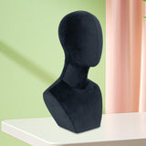 Wig Display Stand Businesses Scarves Retail Hair Prop Jewelry Mannequin Bust black