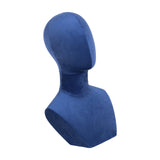 Wig Display Stand Businesses Scarves Retail Hair Prop Jewelry Mannequin Bust blue