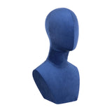 Wig Display Stand Businesses Scarves Retail Hair Prop Jewelry Mannequin Bust blue