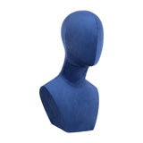 Wig Display Stand Businesses Scarves Retail Hair Prop Jewelry Mannequin Bust blue