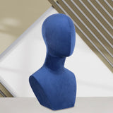 Wig Display Stand Businesses Scarves Retail Hair Prop Jewelry Mannequin Bust blue