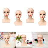 Wig Holder Mannequin Head for Eyeglasses Hair Styling Wig Making and Display Red lips A