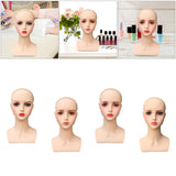 Wig Holder Mannequin Head for Eyeglasses Hair Styling Wig Making and Display Red lips A