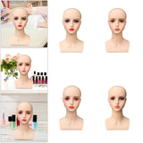 Wig Holder Mannequin Head for Eyeglasses Hair Styling Wig Making and Display Red lips A