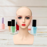 Wig Holder Mannequin Head for Eyeglasses Hair Styling Wig Making and Display Red lips A