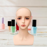 Wig Holder Mannequin Head for Eyeglasses Hair Styling Wig Making and Display Light red lips