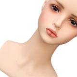 Wig Holder Mannequin Head for Eyeglasses Hair Styling Wig Making and Display Light red lips