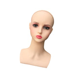 Wig Holder Mannequin Head for Eyeglasses Hair Styling Wig Making and Display Pink lips