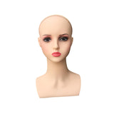 Wig Holder Mannequin Head for Eyeglasses Hair Styling Wig Making and Display Pink lips